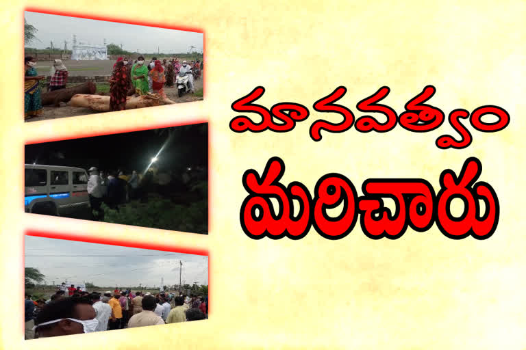 women dead and neighbours has not allowed for her cremation in fear of corona at sattenapalli