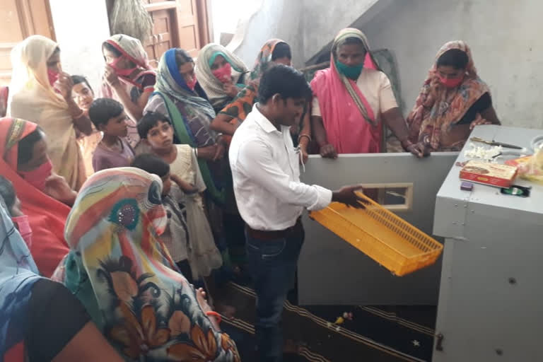 Hatchery machine being installed to improve the economic condition of tribals