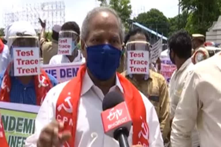 Telangana CPI leaders Said that Do not impose another lock-down in Hyderabad