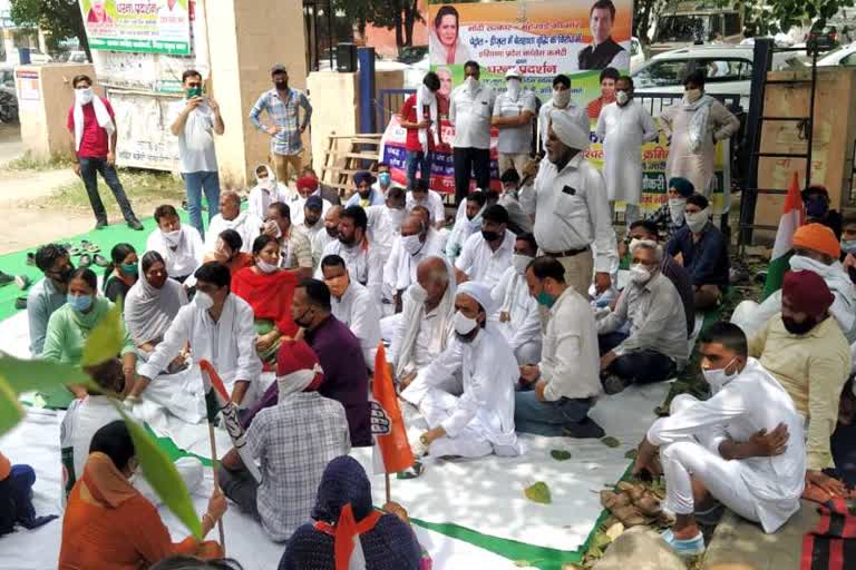 congress workers protest against petrol diesel price hike