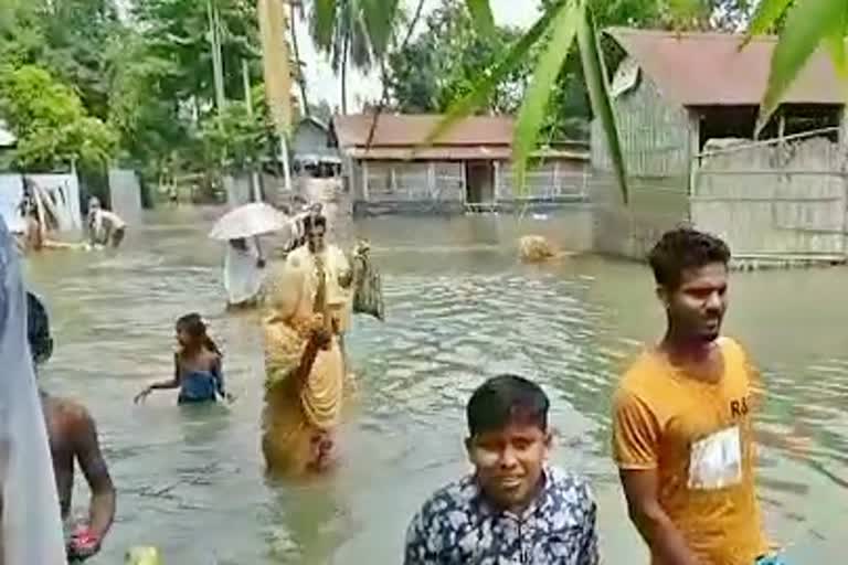 A huge number of people effected by flood at barpeta assam etv bharat news