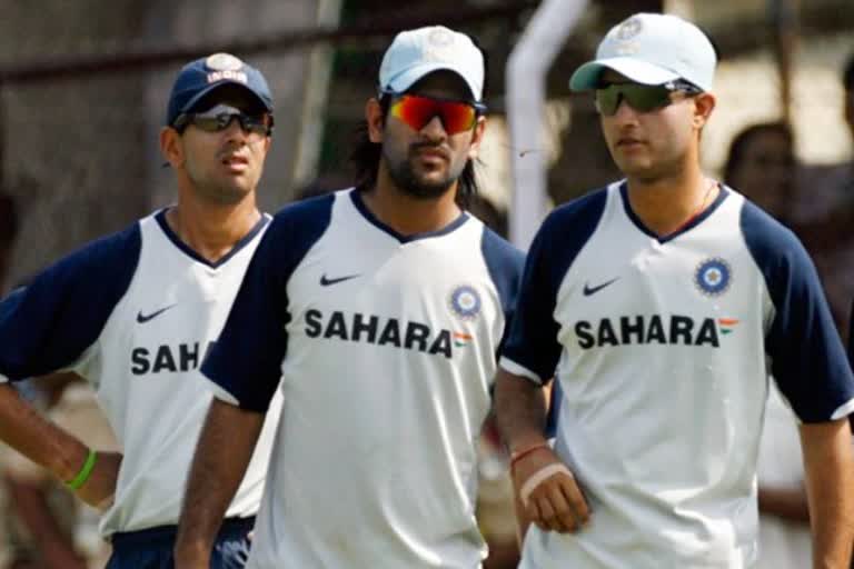 Mahender singh Dhoni, Rahul Dravid, Saurav Ganguly