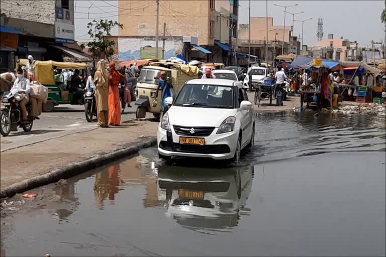 water logging in vasant vihar colony palwal