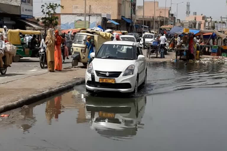 water logging in vasant vihar colony palwal