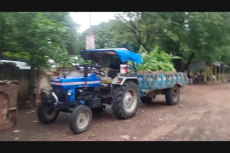 JCB machine and tractor seized