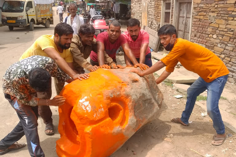 villagers celebrating measures to Indradev in neemuch