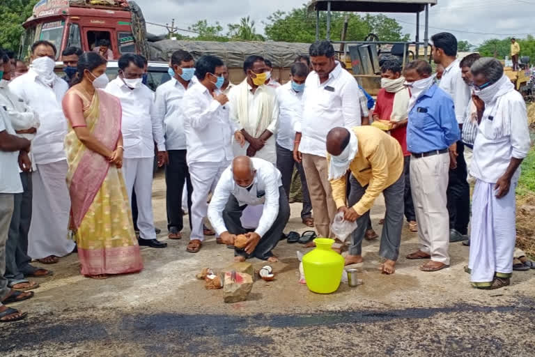 road construction started in chanduru