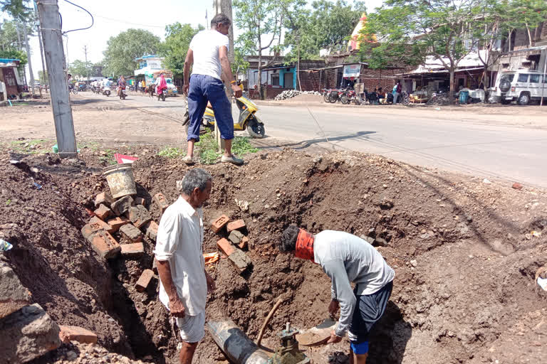 people water problem removed by connecting pipline to kitkhedi dam