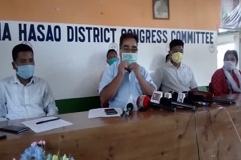 Dima Hasao Congress Protest Against Govt At Haphlong