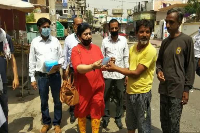 Mask Distribution in Sriganganagar, Corona Awareness Campaign