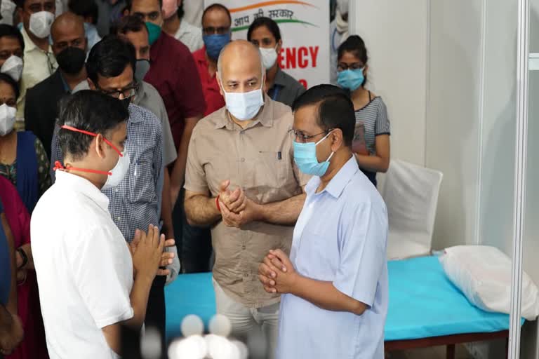 CM Kejriwal visits Commonwealth Games Village Covid Care Center