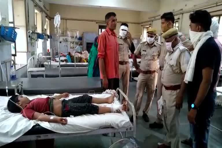 firing in Dhaulpur, son firing on father