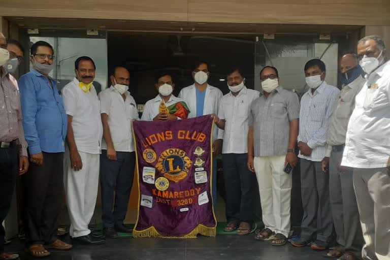 lions club felicitate for doctors in kamareddy collectorate