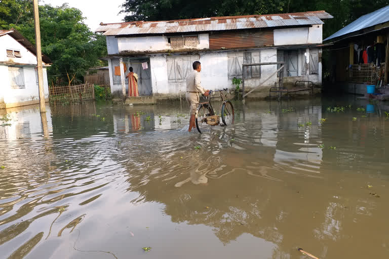 Flood in Nalbari, Police Station under Water