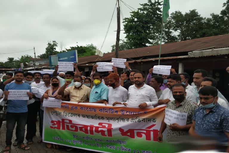 Congress protest against price hike