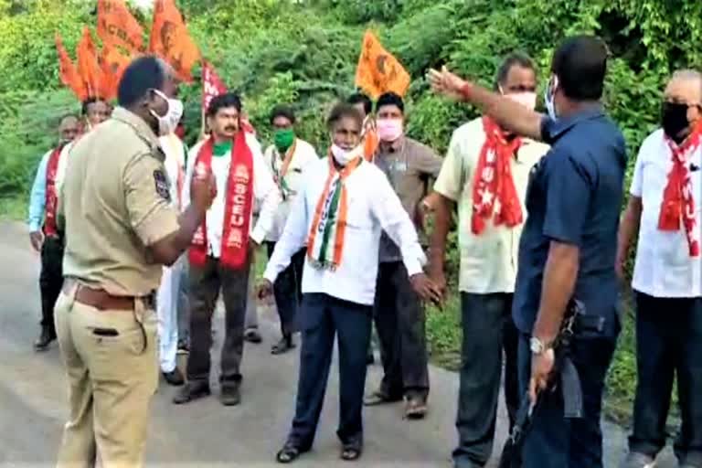 singareni-mine-workers-protest-second-day-at-bhadradri-kothagudem