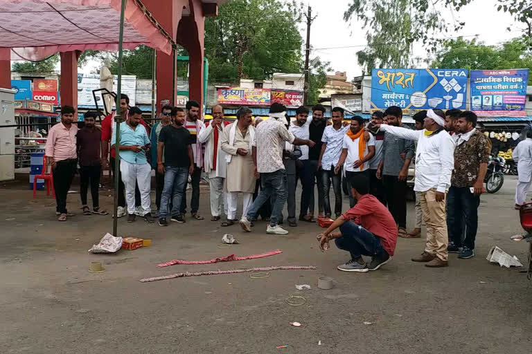 Supporters opened fireworks when Brijendra Yadav was made a minister