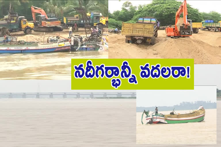 sand Mafia at Rajamahendravaram- Dhavalesvaram Barrage, East Godavari District