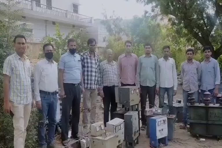 विद्युत चोरी के खिलाफ कार्रवाई, झुंझुनू न्यूज, Jhunjhunu News, Electrical theft in Chidwa subdivision area