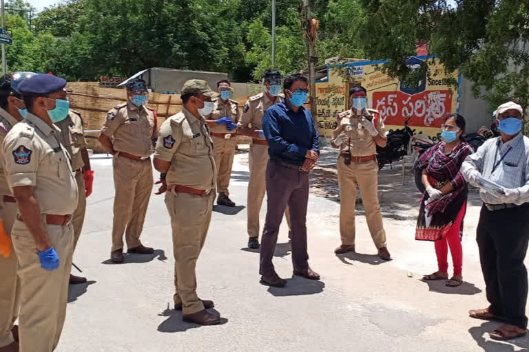 officers inspected containment zones in anantha