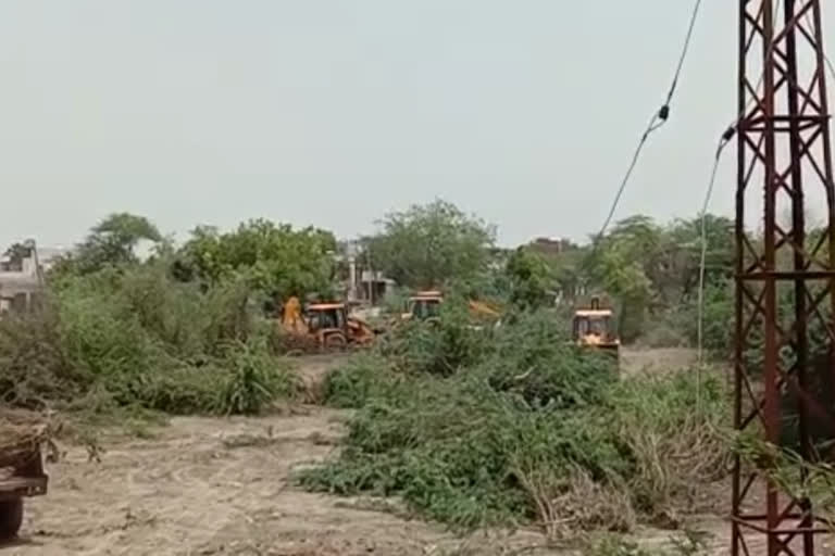 Administration removed encroachment, कामां भरतपुर न्यूज़