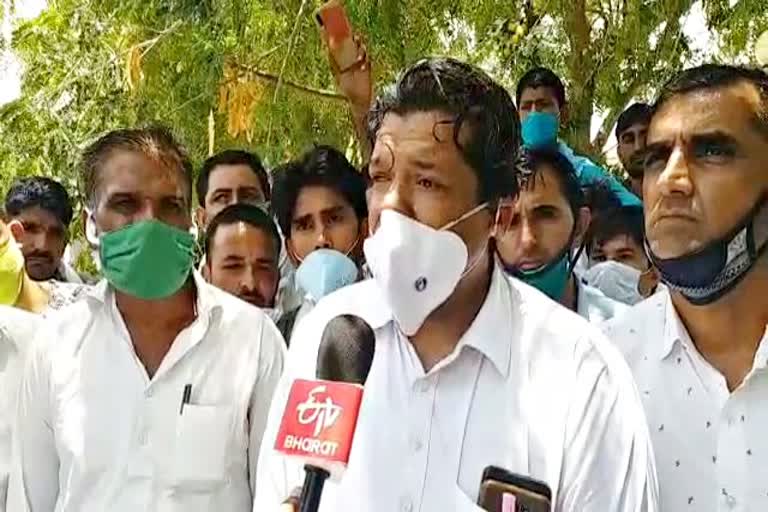 bikaner news  etv bharat news  tubewell acceptance tender  water problem  drinking water minister BD kalla  MLA sumit godara