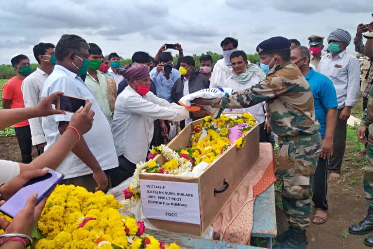 The funeral of soldier Sunil