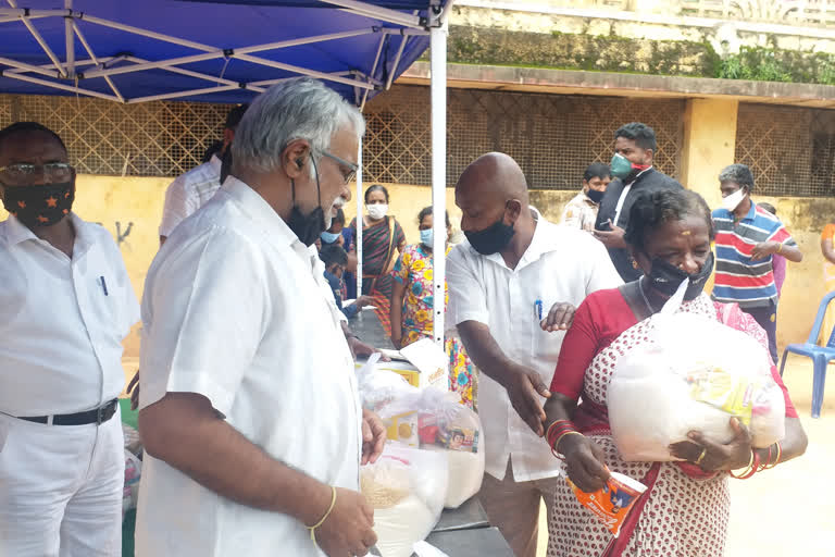 ration kits distributed to handicap persons by keshava ngo