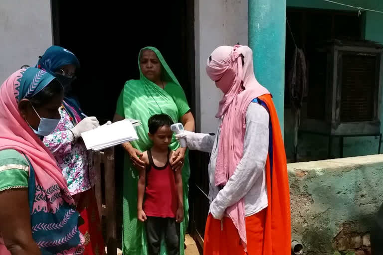 Anganwadi workers during survey