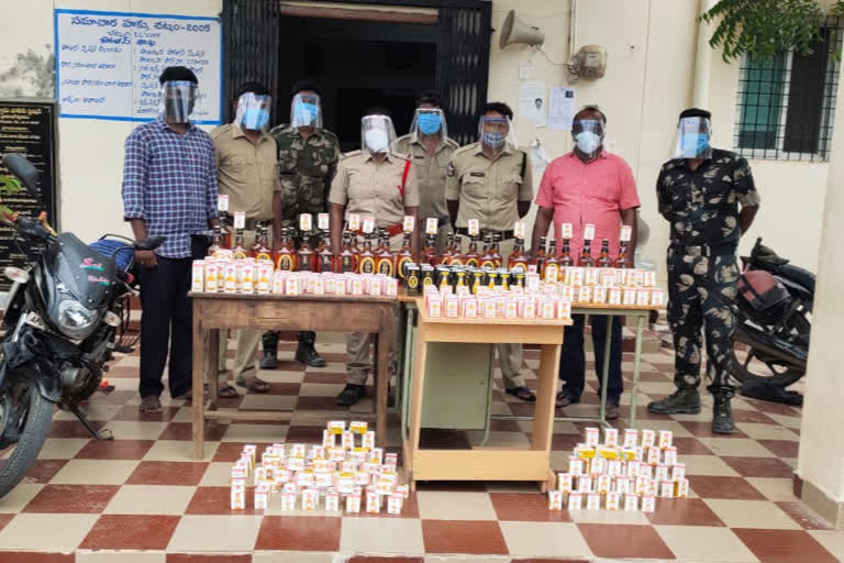 seized karnatka liquor  in anantapur dst