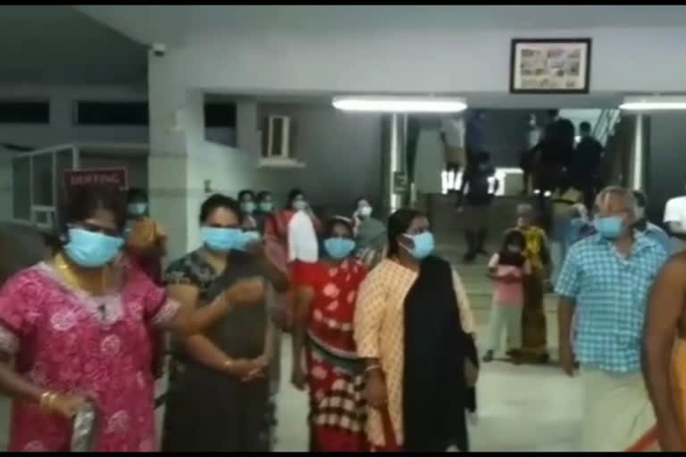 corona patients agrue with hospital employees for not given food in kanyakumari