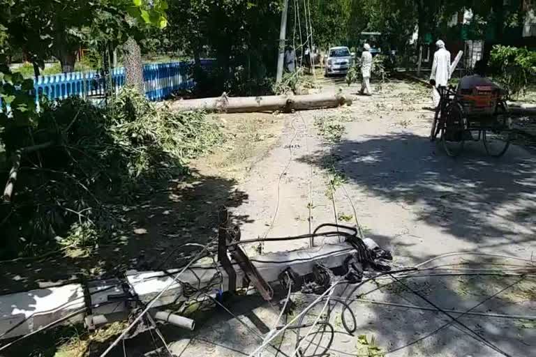 heavy rain and storm in jind