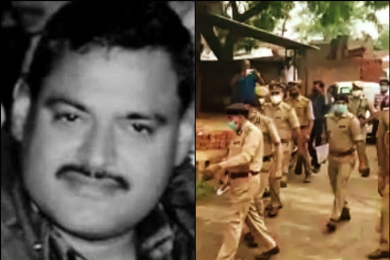 Vikas Dubey  Kanpur encounter  കാണ്‍പൂര്‍ വെടിവെപ്പ്  സബ്‌ ഇന്‍സ്‌പെക്‌ടര്‍ക്കും മൂന്ന് കോണ്‍സ്റ്റബിള്‍മാര്‍ക്കും സസ്പെന്‍ഷന്‍  Kanpur encounter  One sub-inspector, three constables suspended  ക്രൈം ന്യൂസ്  യുപി ക്രൈം ന്യൂസ്