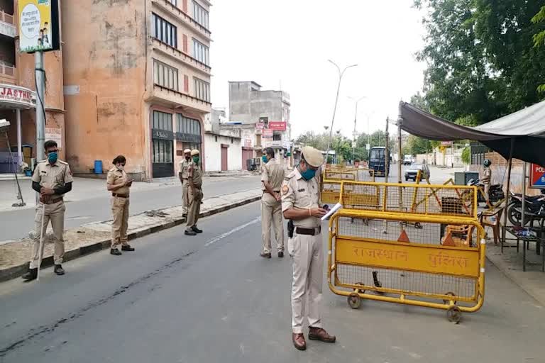 etv bharat news  jaipur news  lockdown action  lockdown violation  jaipur police commissionerate  rajasthan epidemic ordinance