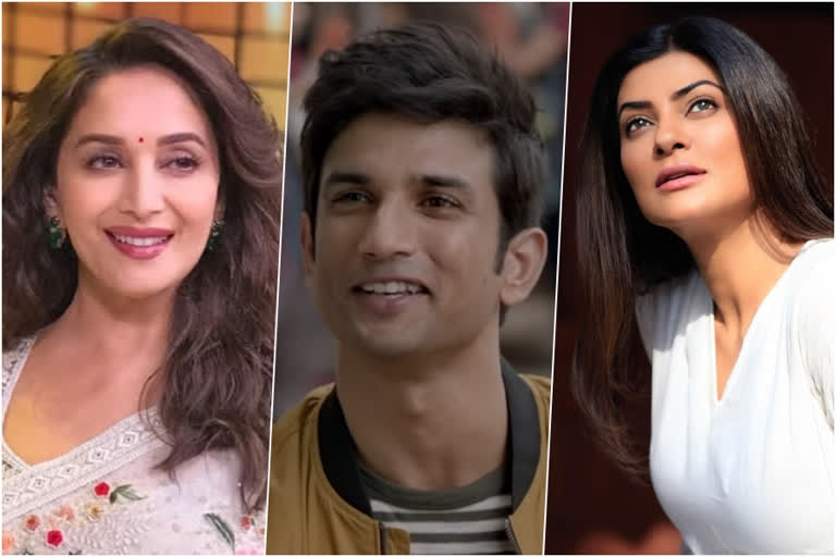 sushmita sen and madhuri dixit lauds dil bechara trailer, pens emotional note for sushant