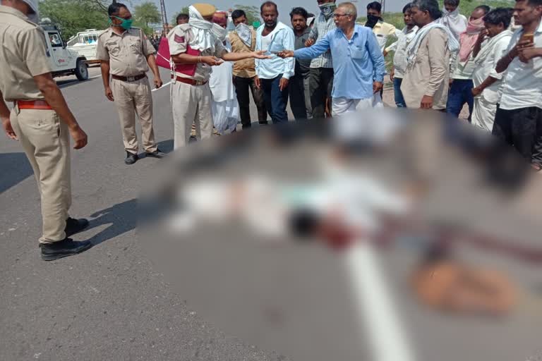 Road accident in Nagaur,  2 killed in road accident , Road accident in Khivansar