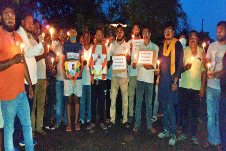 People took out candle march tribute to BJP leader Jayawardhan Singh in latehar