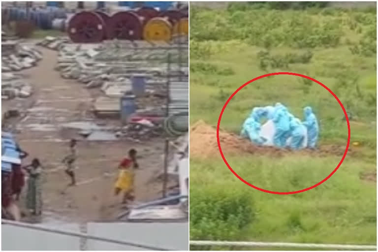 Karnataka: Shivamogga health administration cremates COVID infected body near residential area; video goes viral