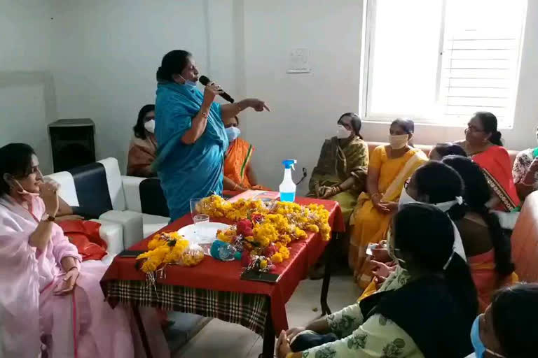 Women congress president took meeting of women worker regarding by-election in madhya pradesh in agar