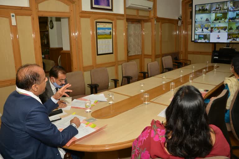 CM Jairam interacted with Anganwadi workers through video conferencing