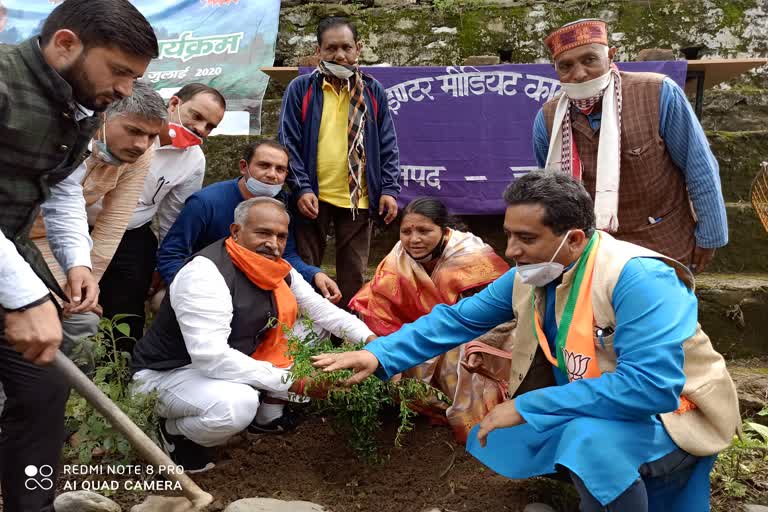 हरेला कार्यक्रम में पहुंचे कैबिनेट मंत्री