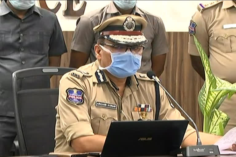 cp anjani kumar released  first six months of this year crime report of hyderabad