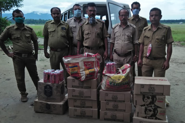 excise-seized-illegal-liqueur-of-arunachal-at-bihali