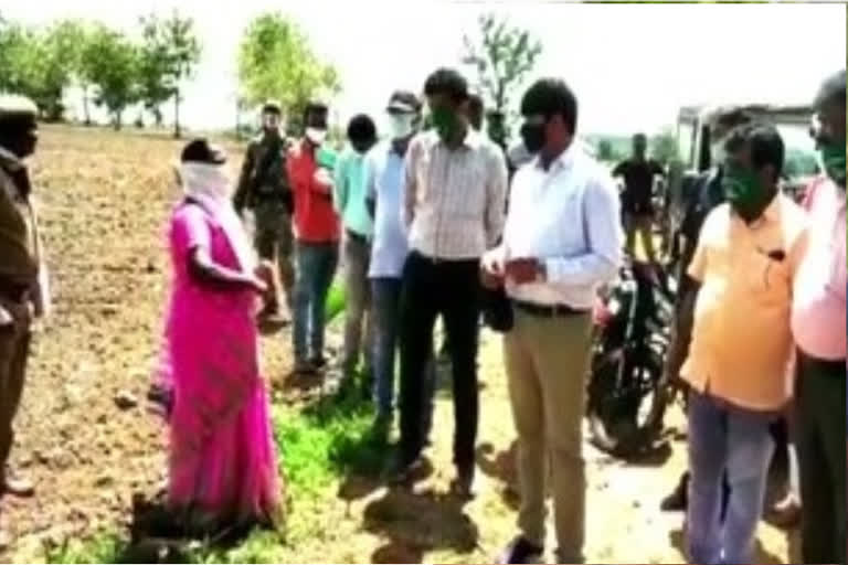 Collector is outraged over the Sarpanch who occupied the Podu lands in mahabubabad district