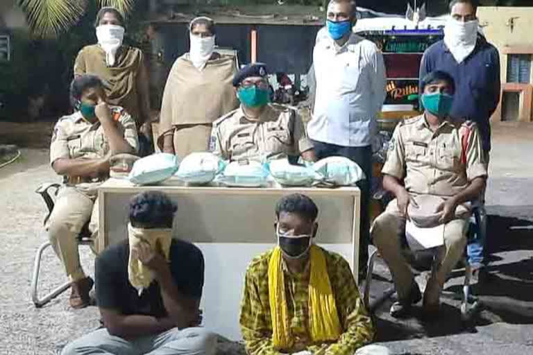 police caught marijuana in karimnagar district