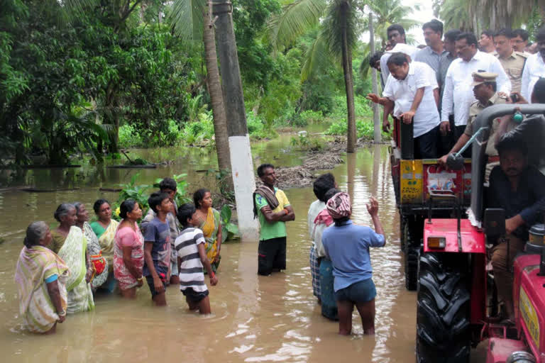 east godavari rivers based land living people suffering for no cause way and asking officers to build it