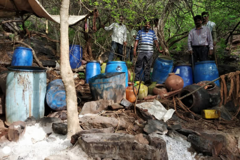 seb officers rides at prc tanda and destroyed 1600 litres jaggery storage