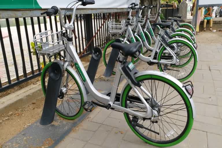 Cycle sharing system closed during Corona era in ranchi