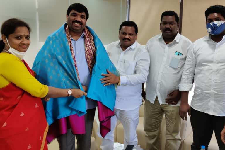 p gannavaram mla and constituency mp meet ap skill development chairman