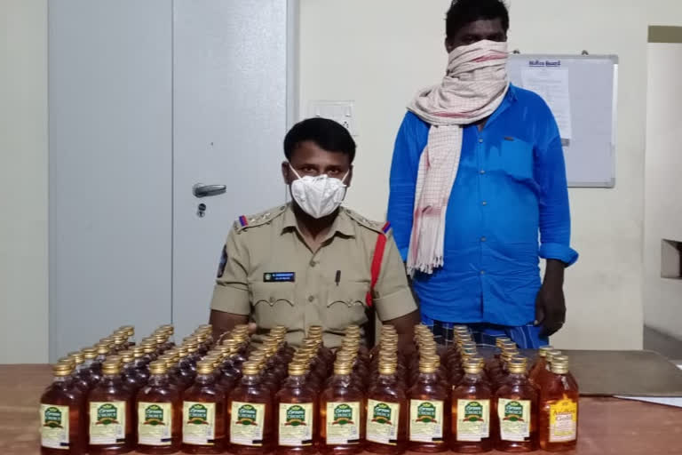 illegal wine seize in laveru srikakulam district